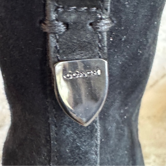 COACH WOMENS BLACK SUEDE JEMMA ANKLE BOOTIES HEEL US 10 EU 40 - Picture 8 of 12